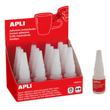 Pack De 12 Unidades Apli Super Adhesivo Instantaneo 10g - Secado Rapido - Formula Resistente - Transparente