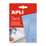 Pack De 12 Unidades Apli Tack Masilla Azul 57g - Reutilizable - No Deja Residuos - Facil De Moldear Azul