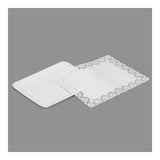 Pack De 12 Unidades - Bandeja Rectangular Con Blonda Color Blanco 22 X 28 Cm, 2 Uds