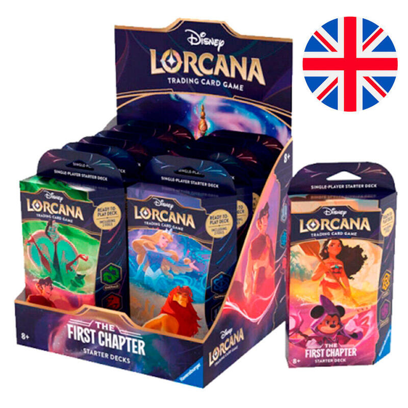 Pack De 12 Unidades - Baraja Juego Cartas The First Chapter Disney Lorcana Ingles Surtido