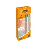 Pack De 12 Unidades Bic 4 Colours Mineral Tones Boligrafo De Bola Retractil - Punta Media De 1.0mm - Colores Surtidos
