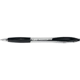 Pack De 12 Unidades Bic Atlantis Classic Boligrafo Retractil - Punta De 1mm - Cuerpo Transparente Con Grip - Color Negro