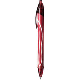 Pack De 12 Unidades Bic Gel-Ocity Quick Dry Boligrafo De Gel Retractil - Punta Media De 0.7 Mm - Tinta De Gel - Anti-Manchas - Secado Ultra Rapido - Color Rojo