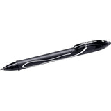 Pack De 12 Unidades Bic Gel-Ocity Quick Dry Boligrafo De Gel Retractil - Punta Media De 0.7 Mm - Tinta De Gel - Anti-Manchas - Secado Ultra Rapido - Color Negro