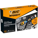 Pack De 12 Unidades Bic Intensity Marcador De Pintura - Punta Media - Tinta Con Base De Agua - 98% De Materiales