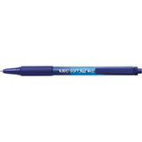 Pack De 12 Unidades Bic Soft Feel Boligrafo Retractil - Punta Media De 1mm - Cuerpo Translucido Con Grip - Color Azul