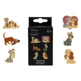 Pack De 12 Unidades - Blind Box Mystery Enamel Pin La Dama Y El Vagabundo Disney Loungefly Surtido