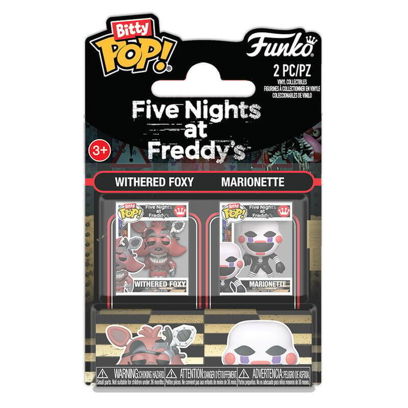 Pack De 12 Unidades - Blister 2 Figuras Bitty Pop Five Nights At Freddys Withered Foxy & Marionette