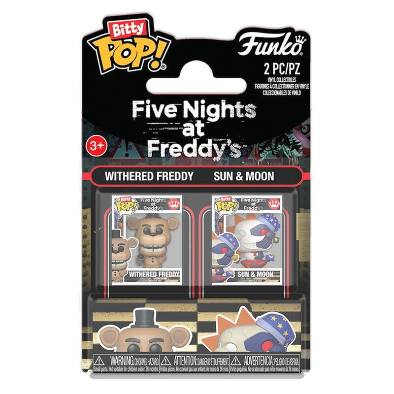 Pack De 12 Unidades - Blister 2 Figuras Bitty Pop Five Nights At Freddys Withered Freddy - Sun & Moon