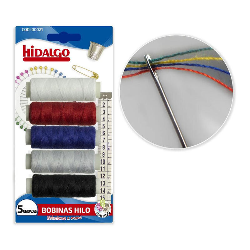 Pack De 12 Unidades - Blister 5 Bobinas Hilo Surtido Hidalgo