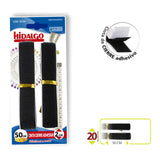 Pack De 12 Unidades - Blister Cinta Cierre Adhesivo 2x50 Cm Negro Hidalgo