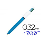 Pack De 12 Unidades - Boligrafo 4 Colores Punta De 1 Mm Clasico