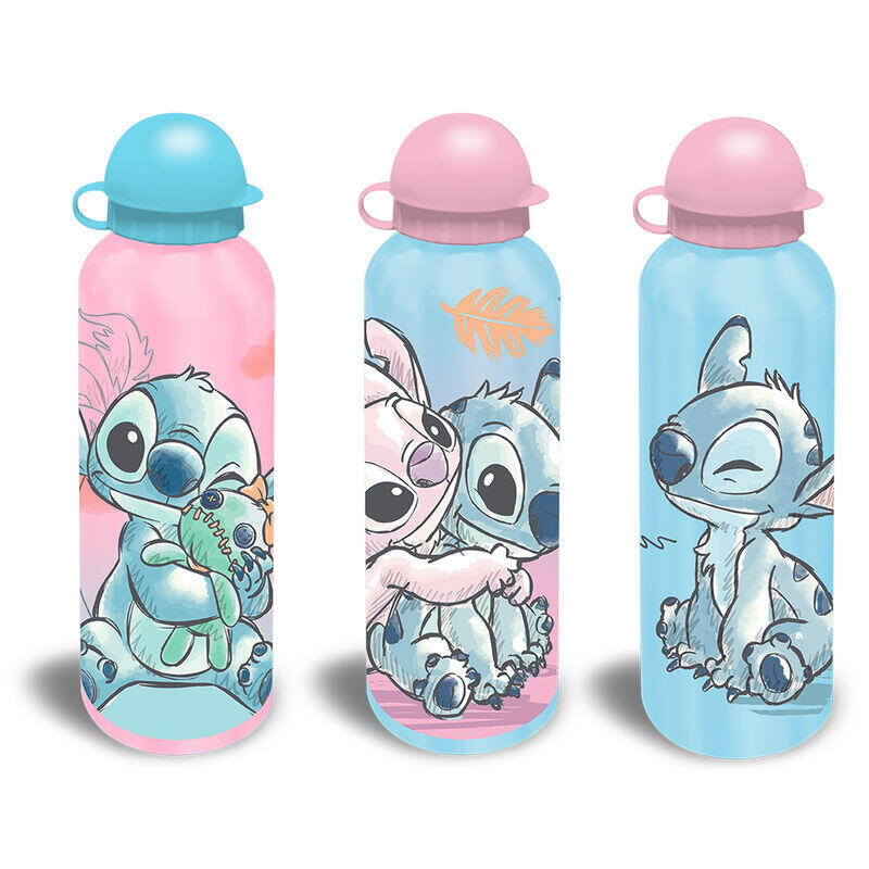 Pack De 12 Unidades - Cantimplora Aluminio Stitch Disney 500ml Surtido
