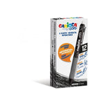 Pack De 12 Unidades Carioca Oops Boligrafos Borrables - Tinta Negra Termo Sensible - Empuñadura Ergonomica Triangular -