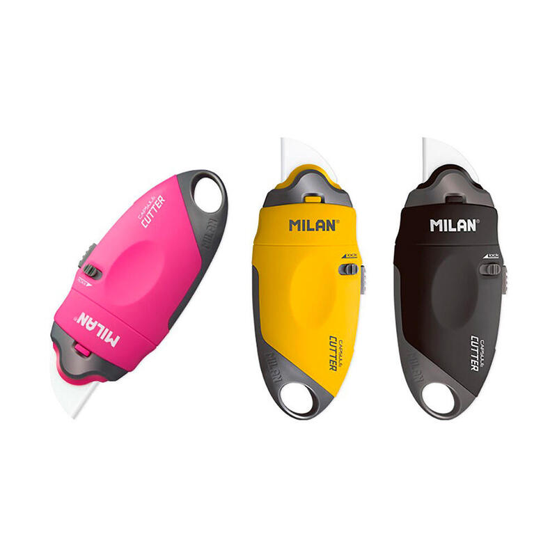 Pack De 12 Unidades - Cúter De Hoja Ceramica Milan Colores/Modelos Surtidos