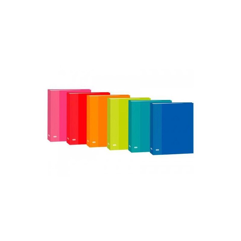Pack De 12 Unidades Elba Carpeta De Anillas 2x40mm Folio Cartón Forrado Plastificado C/Surtidos