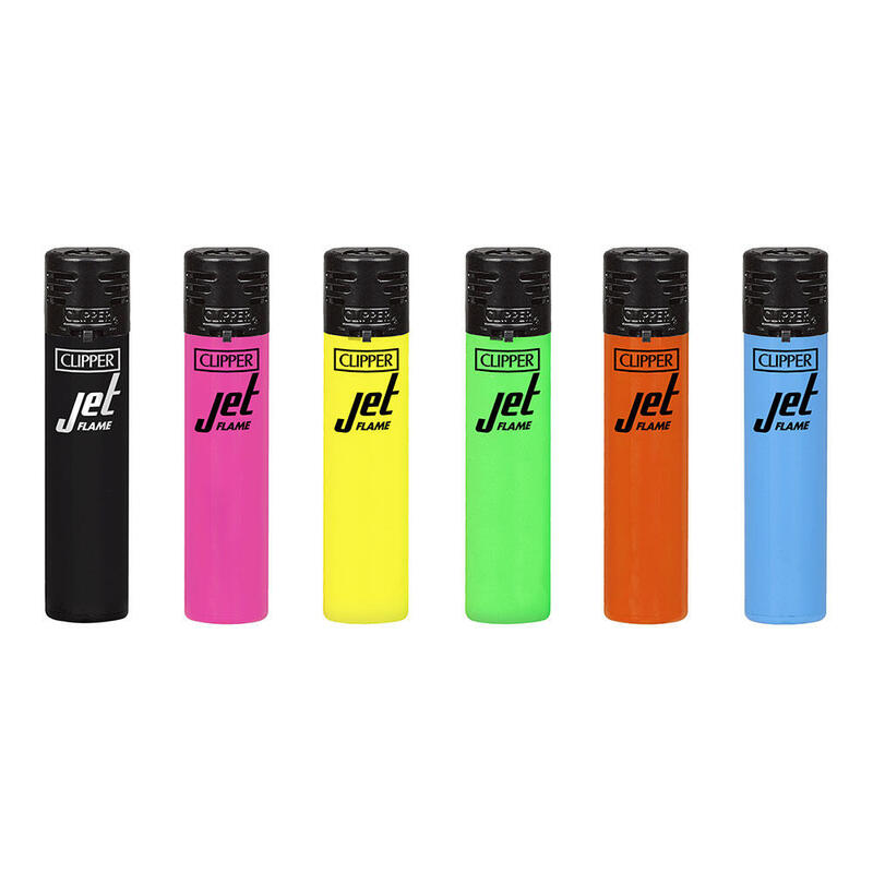 Pack De 12 Unidades - Encendedor Jet Flame Llama Antiviento Shiny Colores Surtidos