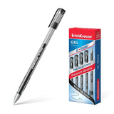 Pack De 12 Unidades Erichkrause G-Tone Boligrafo De Gel - Cuerpo Translucido Con Grip Perfilado Triangular - Punta De 0,5mm - Tinta De Gel De Secado Rapido - Color Negro