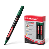 Pack De 12 Unidades Erichkrause Marcador Permanente P-300 - Punta Biselada - Resistente Al Agua Y A Los Rayos Uv -