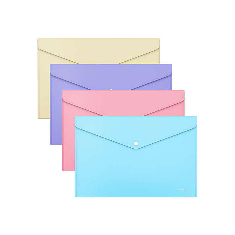 Pack De 12 Unidades Erichkrause Sobres Glossy Pastel - Tamaã±O Ð4 - Opaco - Surtido De Colores - Surtido