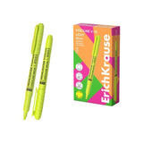 Pack De 12 Unidades Erichkrause Visioline V-15 Light Neon Marcador Fluorescente - Punta Biselada - Trazo De 0.6 A 3.5mm