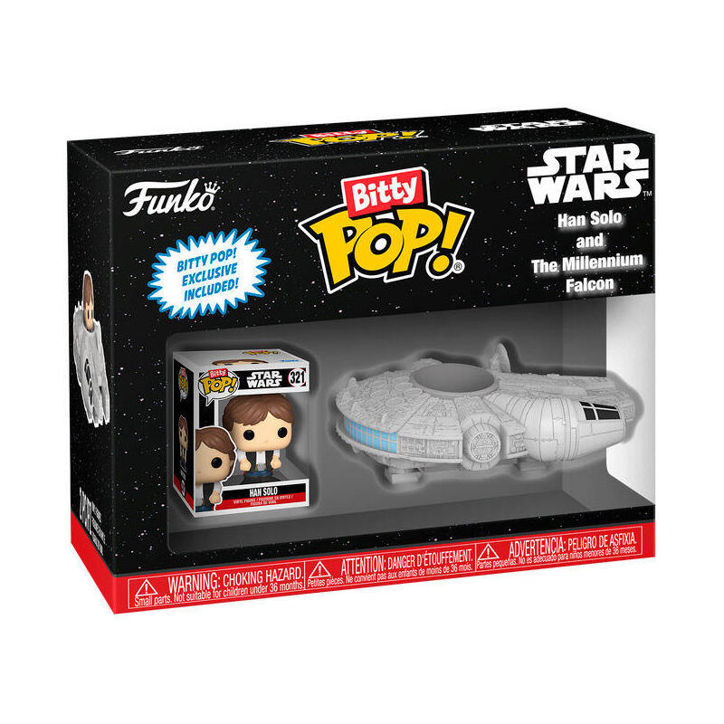 Pack De 12 Unidades - Figura Bitty Pop Ride Star Wars Han Solo And The Millennium Falcon