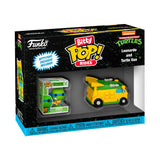 Pack De 12 Unidades - Figura Bitty Pop Ride Tortugas Ninja Leonardo And Turtle Van