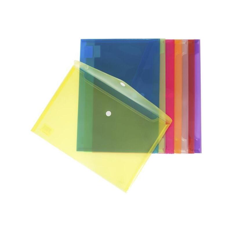 Pack De 12 Unidades Grafoplás Sobre Velcro Ecoplás Folio Polipropileno Translúcido Azul