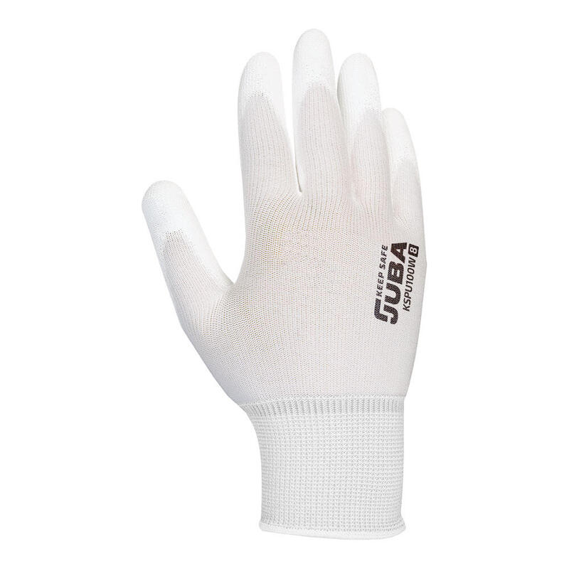 Pack De 12 Unidades - Guante Keep Safe Pe C/Palma Pu,Blanco T6. Juba