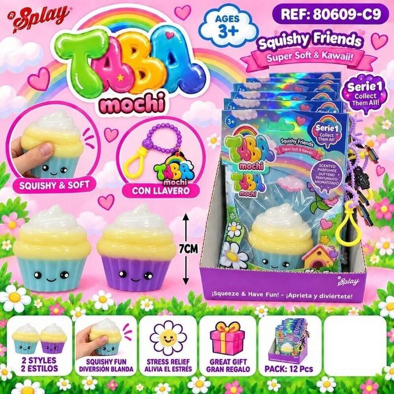 Pack De 12 Unidades - Juguete Antiestres Squishy Cupcake 7cm Surtido