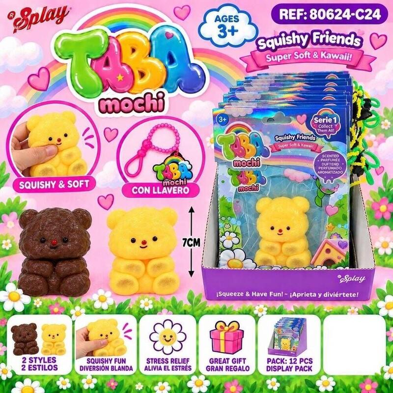 Pack De 12 Unidades - Juguete Antiestres Squishy Ositos 7cm Surtido