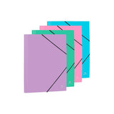 Pack De 12 Unidades Mariola Carpeta Con Gomas Y Solapas Folio Polipropileno 450 Micras C/Surtidos Pastel