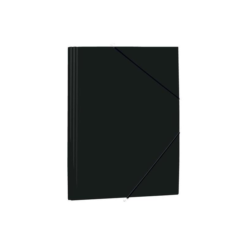Pack De 12 Unidades Mariola Carpeta Con Gomas Y Solapas Folio Polipropileno 450 Micras Negro