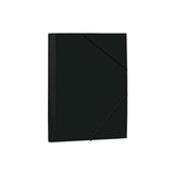 Pack De 12 Unidades Mariola Carpeta Con Gomas Y Solapas Folio Polipropileno 450 Micras Negro