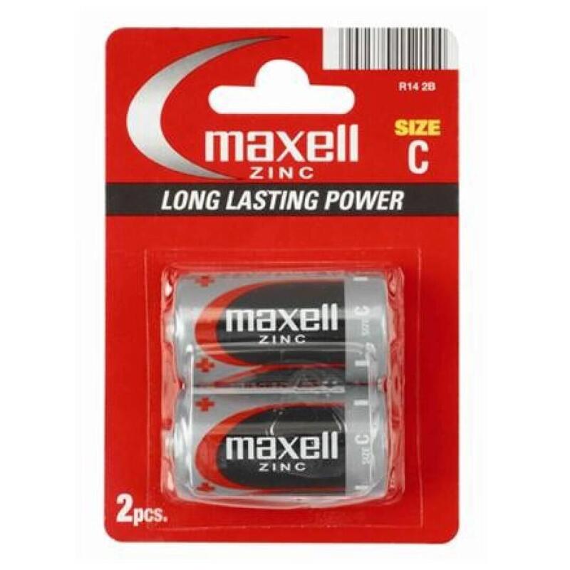 Pack De 12 Unidades Maxell Pila Salina Manganeso C R14 Blister*2 12 Uds