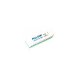 Pack De 12 Unidades Milan Nata 612 Goma De Borrar Biselada - Plastico - Suave - No Abrasiva - Color Blanco