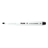 Pack De 12 Unidades Milan Rotuladores Para Pizarra Blanca Con Punta Redonda - Punta 3.7 Mm - Tinta A Base De Alcohol - Borrable En Seco - Color Negro