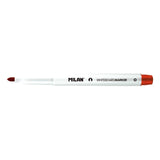 Pack De 12 Unidades Milan Rotuladores Para Pizarra Blanca Con Punta Redonda - Punta 3.7 Mm - Tinta A Base De Alcohol - Borrable En Seco - Color Rojo