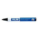 Pack De 12 Unidades Milan Rotuladores Permanentes Con Punta Redonda - Punta 4 Mm - Tinta A Base De Alcohol - Color Negro