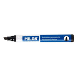 Pack De 12 Unidades Milan Rotuladores Permanentes Punta Biselada - Punta 1 - 4mm - Tinta A Base De Alcohol - Color Negro