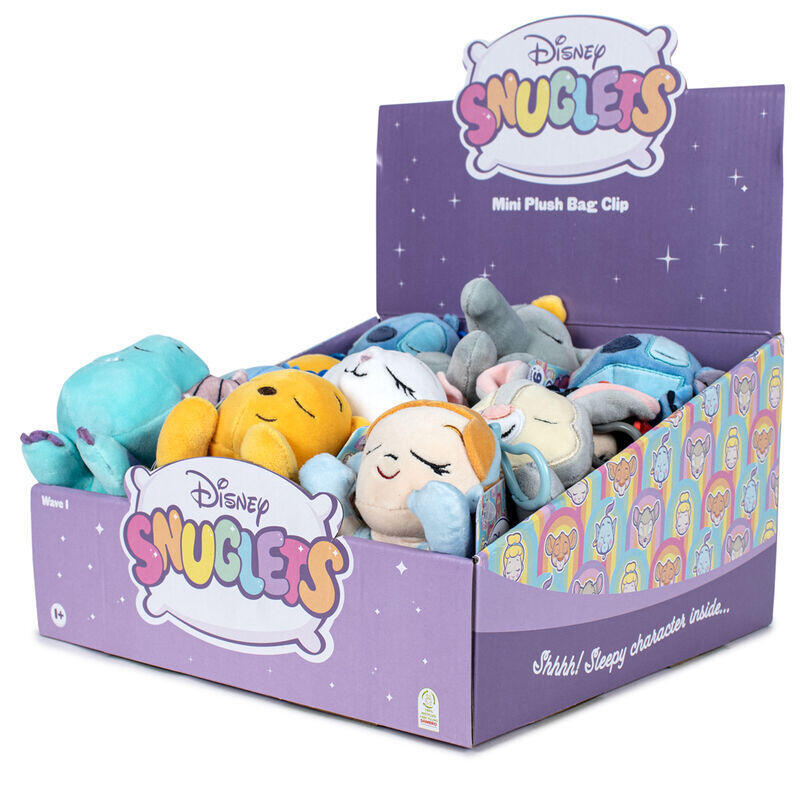 Pack De 12 Unidades - Peluche Llavero Snuglets Disney 15cm Surtido