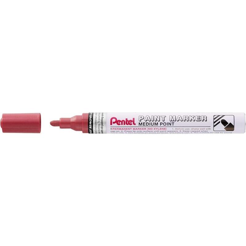 Pack De 12 Unidades Pentel Paint Marker Marcador De Pintura - Punta Media 4.5mm - Permanente En Todas Las Superficies -