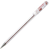Pack De 12 Unidades Pentel Superb Boligrafo De Bola - Punta Fina 0.7mm - Trazo 0.35mm - Tinta Con Base De Aceite - Color Rojo