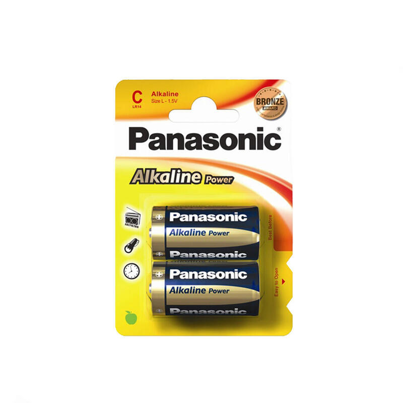 Pack De 12 Unidades - Pila Alkalina Panasonic Bronze C - Lr14 1,5v (Blister 2 Unid.) Ø26,2x50mm
