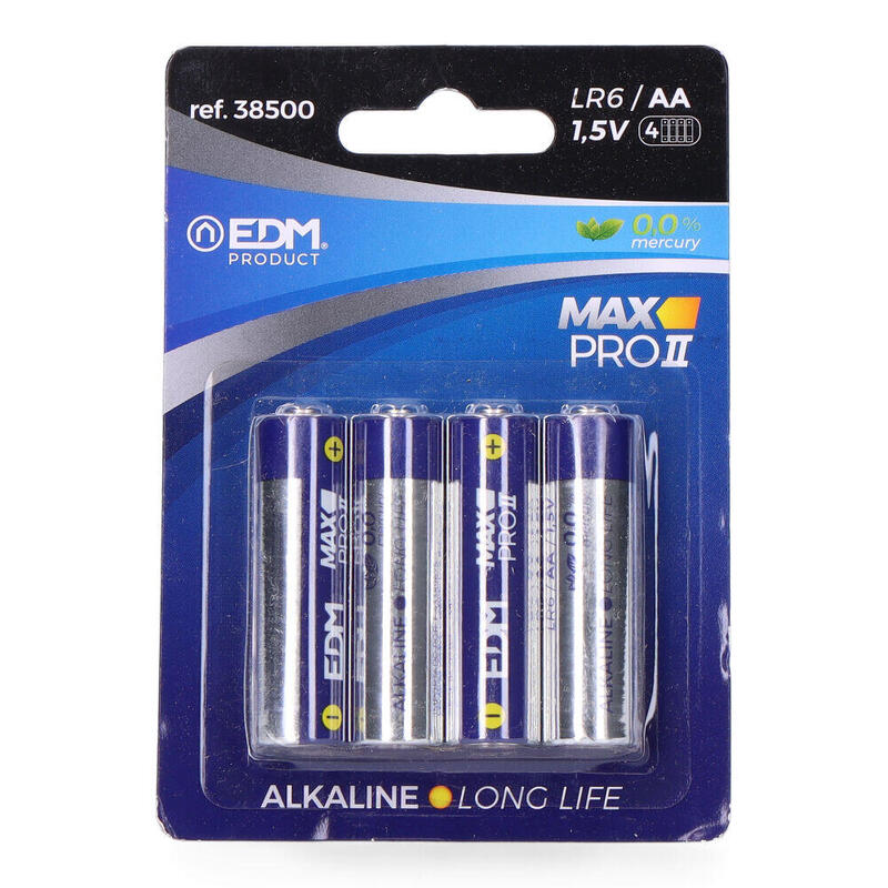 Pack De 12 Unidades - Pila Alkalina Power Life Aa - Lr06 1,5v Ø14,5 X 50,5 Mm, Blister 4 Uds