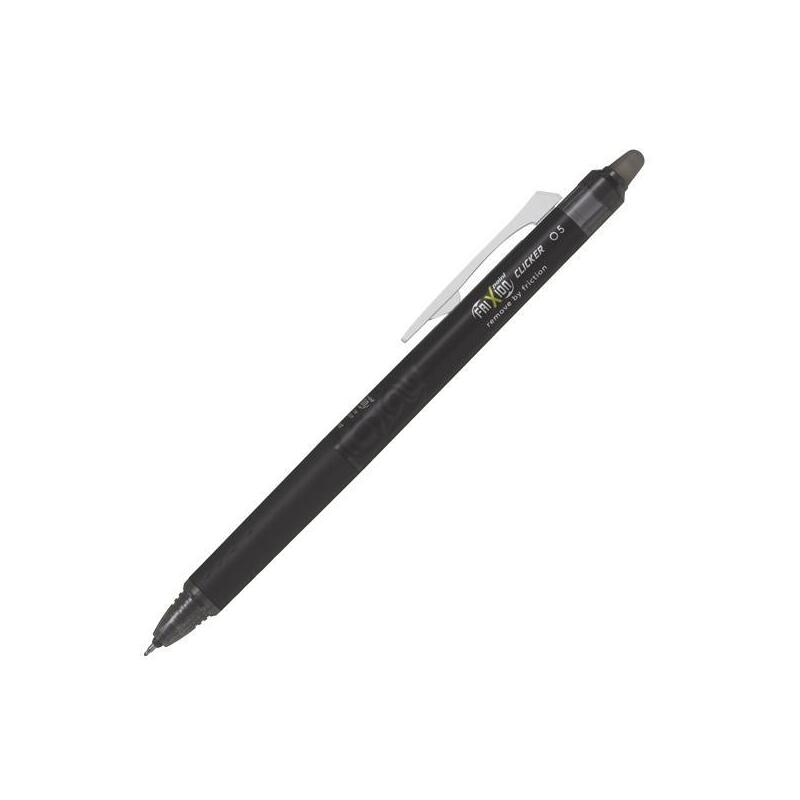 Pack De 12 Unidades Pilot Boligrafo Borrable Frixion Point Clicker 0.5 Negro