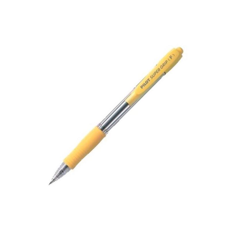 Pack De 12 Unidades Pilot Boligrafo Supergrip Amarillo
