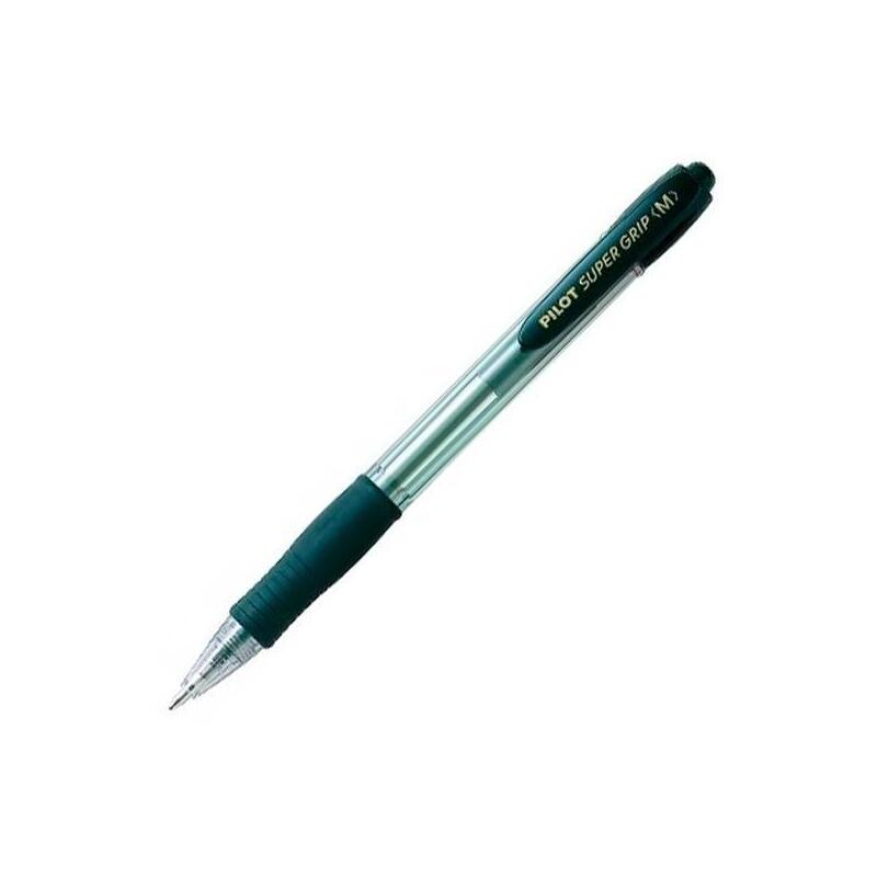 Pack De 12 Unidades Pilot Bolígrafo Supergrip M Negro Cuerpo Negro