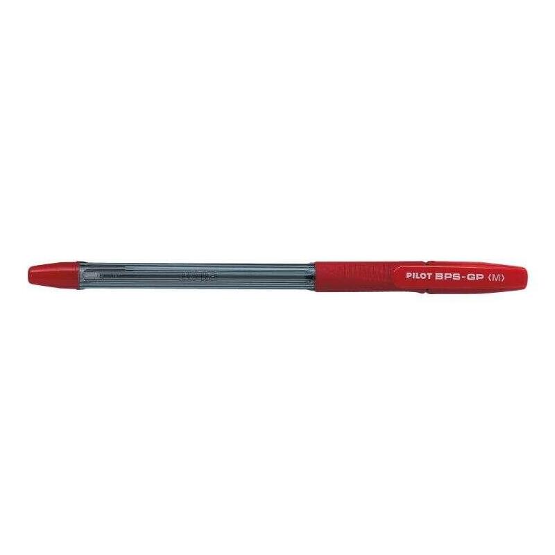 Pack De 12 Unidades Pilot Bps-Gp Boligrafo De Bola - Punta Mediana De 1mm - Trazo De 0.4mm - Recargable - Rojo
