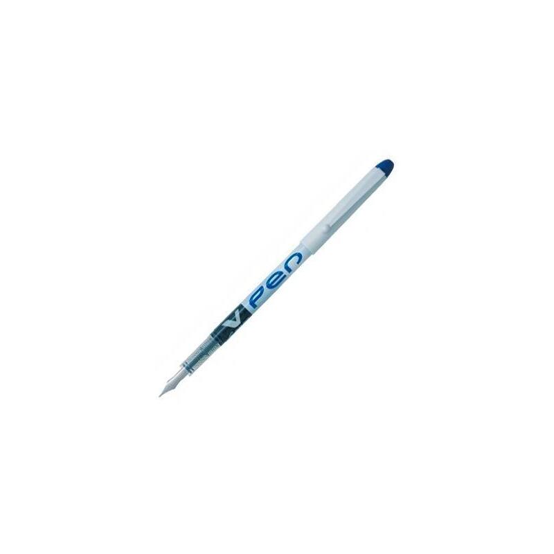 Pack De 12 Unidades Pilot Pluma Desechable Vpen Cuerpo Blanco Azul